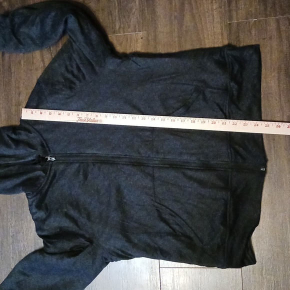 Members Mark Jacket Misses Xl Sherpa Lined Hooded Dark Charcoal Heather Like New - Picture 4 of 11